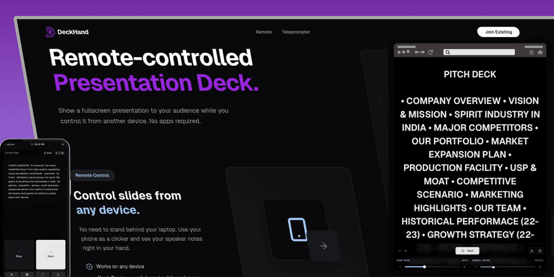 Deckhand - Control Your Presentation Decks from Anywhere